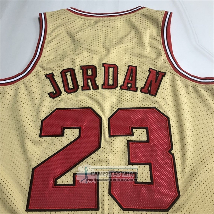 Camiseta Chicago Bulls Michael Jordan NO 23 Mitchell & Ness 1995-96 Oro